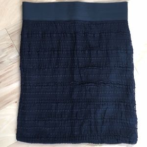 Forever XXI black lace tube skirt